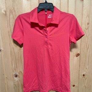 Nike Women's Pink Button Down Shirt